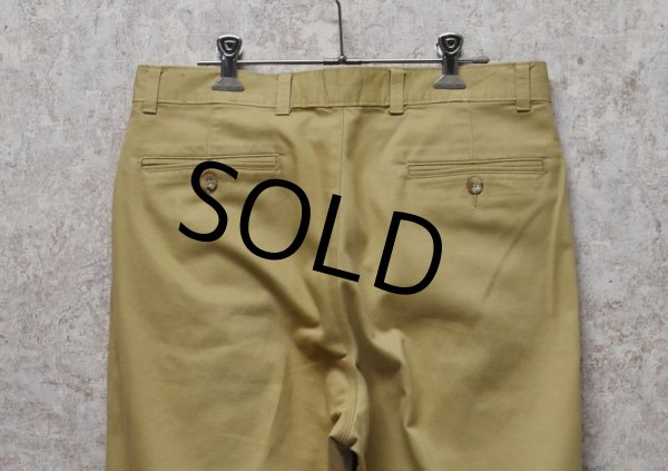 画像4: 【ビンテージ】【エディーバウアー】【ベージュ】【2タック】【コットンパンツ】チノパンツ【スラックス】【W32】  (4)