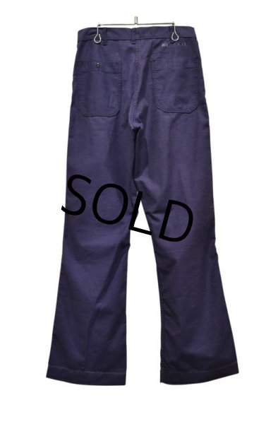 画像4: 70's【米軍実物】ビンテージ【U.S.NAVY】【ステンシル入り】紺 ユーティリティパンツ ベイカーパンツ【30R】  (4)