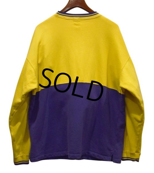 画像3: ビンテージ 90's 【オールドギャップ】【GAP】【黄ｘ紫】【リブボーダー】【スウェット】【サイズL】  (3)