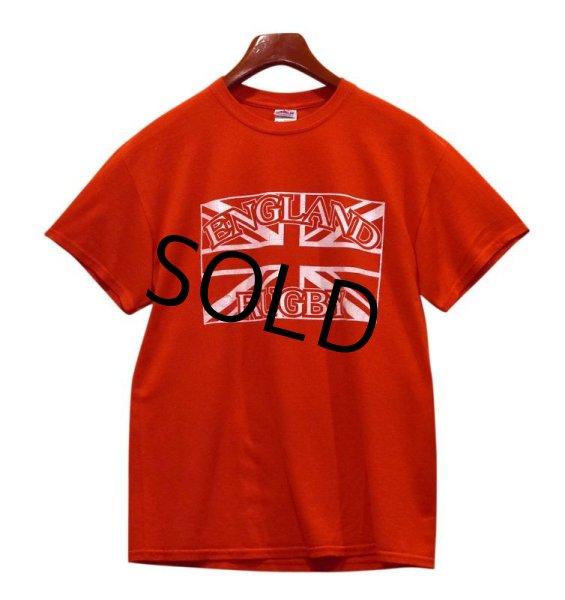 画像1: ビンテージ【GILDAN】ENGLAND RUGBY【ユニオンジャック】赤【Tシャツ】【サイズＭ】  (1)