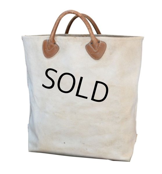 画像4: 【70’s】【ビンテージ】【L.L.bean】【エルエルビーン】【レザーハンドル】 ログキャリー カスタムトートバッグ 【キャンバス】【トートバッグ】【キャンパストート】  (4)