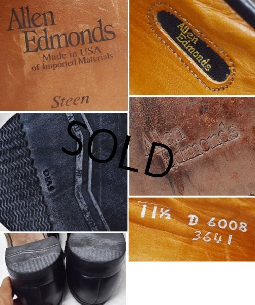 画像2: 【USA製】【アレンエドモンズ】【Allen Edmonds】【Steen】黒 ブラック【モカシン】スリッポンシューズ【11 1/2E】【29.5cm程度】  (2)