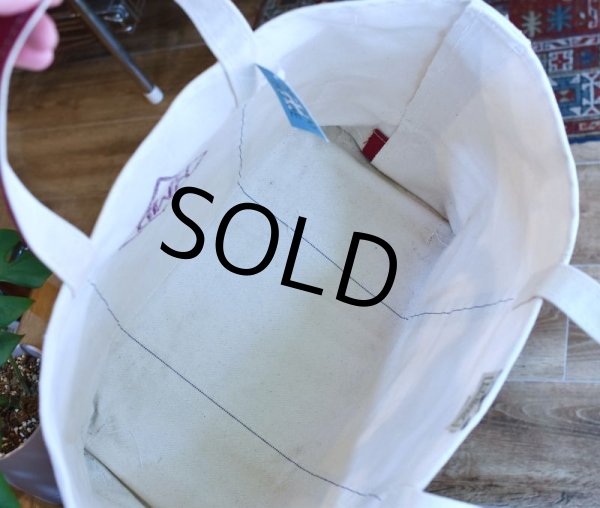 画像3: 【USA製】【ビンテージ】【L.L.bean】【エルエルビーン】白ｘワイン【キャンバス】【トートバッグ】【キャンパストート】  (3)