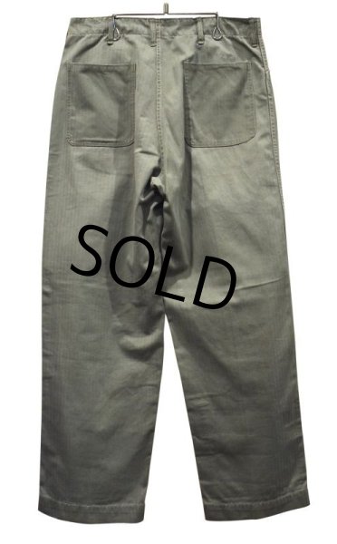 画像5: 【ステンシル入り!!】40's【ビンテージ】米軍実物【USMC】【P41】【HBTパンツ】トラウザーズ【M41】【W34程度】   (5)