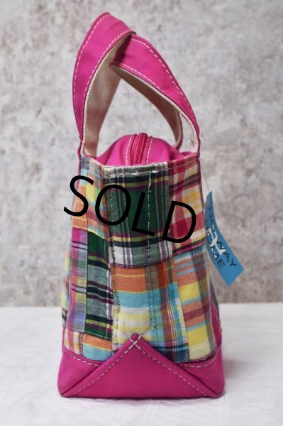 画像4: 【ビンテージ】ＬＬビーン  【L.L.bean】【ピンク】【チェック柄】【天ファスナー】【トートバッグ】【ミニトート】  (4)
