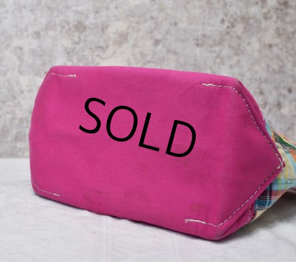 画像3: 【ビンテージ】ＬＬビーン  【L.L.bean】【ピンク】【チェック柄】【天ファスナー】【トートバッグ】【ミニトート】  (3)