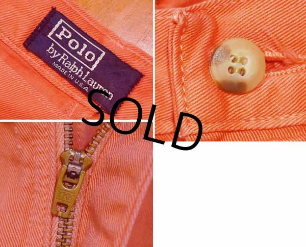 画像2: 【USA製】【ラルフローレン】【サーモンピンク】【２タック】【ショートパンツ】 【短パン】【ショーツ】【W３５】  (2)