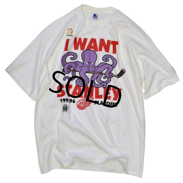 画像1: 【デッドストック】90’s【USA製】ビンテージ【STARTER】スターター I Want Stanley【白】オクトパス【Tシャツ】サイズXL  (1)