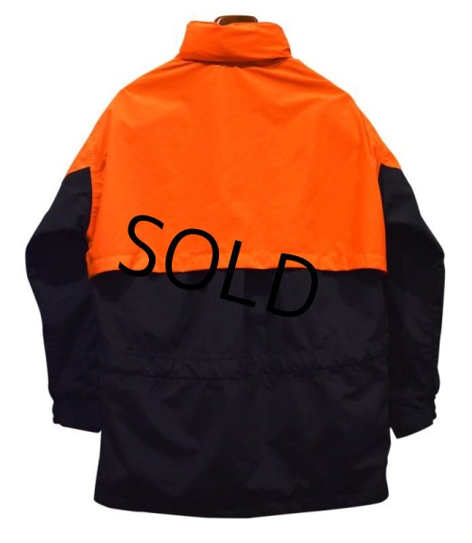 画像3: 90's【ビンテージ】【USA製】【Unique sales】【黒xオレンジ】ナイロン【ジップアップジャケット】【サイズS】  (3)
