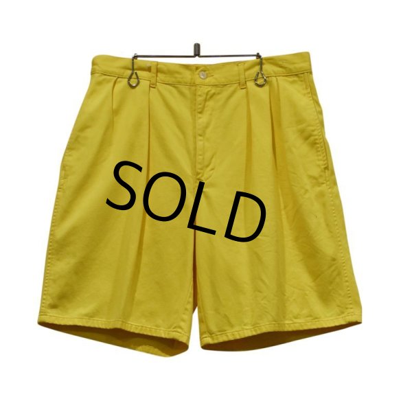 画像1: 【POLO RALPH LAUREN】ラルフローレン【イエロー】【２タック】【ショートパンツ】【短パン】【コットンショーツ】【W32】  (1)