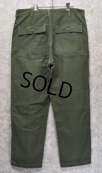 画像6: 60’ｓ【ビンテージ】U.S.ARMY【米軍実物】【平ボタン】OG-107【ベイカーパンツ】【ユーティリティパンツ】【38ｘ33】 (6)