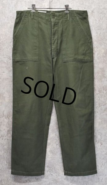 画像5: 60’ｓ【ビンテージ】U.S.ARMY【米軍実物】【平ボタン】OG-107【ベイカーパンツ】【ユーティリティパンツ】【38ｘ33】 (5)