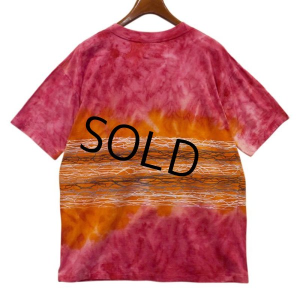 画像3: 90's ビンテージ【PROSPIRIT】ピンクｘオレンジ 総柄Tシャツ【タイダイ】【Ｔシャツ】【サイズL】  (3)