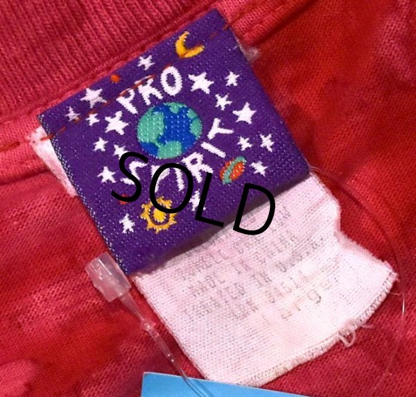 画像2: 90's ビンテージ【PROSPIRIT】ピンクｘオレンジ 総柄Tシャツ【タイダイ】【Ｔシャツ】【サイズL】  (2)