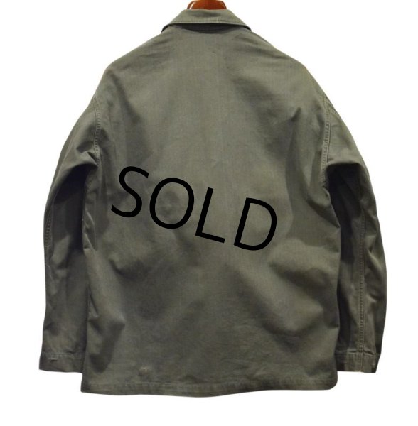 画像3: 【40's】【ビンテージ】米軍実物【U.S.ARMY】【M43】13スターボタン【HBT】ジャケット【カバーオール】【44R】  (3)