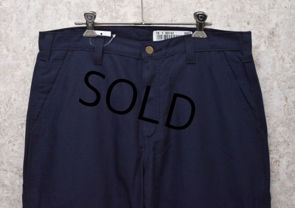 画像5: デッドストック【カーハート】【carhartt】紺【ポリコットン】ペインターパンツ【ワークパンツ】【34ｘ30】  (5)