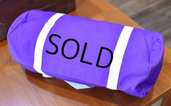 画像8: 80's【デッドストック】USA製【ビンテージ】【BENSALEM OWLS】【紫×白】スクールバッグ【フクロウ】【ボストンバッグ】【ハンドバッグ】   (8)