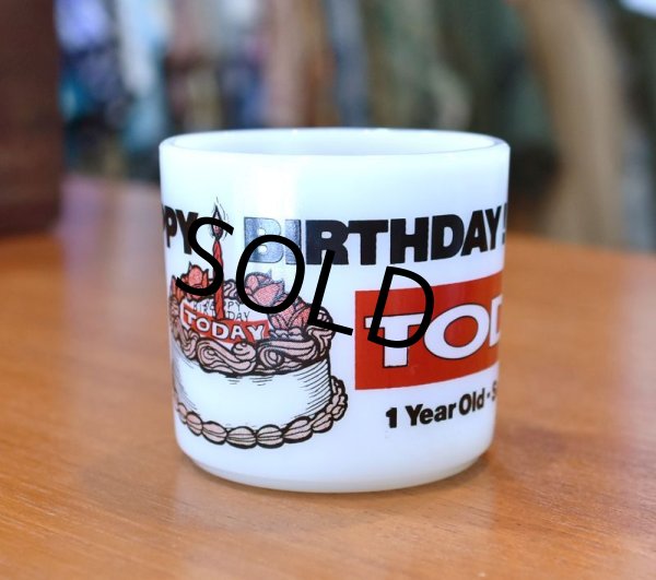 画像3: 70's【ビンテージ】【メモリアルマグ】【HAPPY BIRTHDAY】【マグカップ】【オールドミルクガラス】  (3)