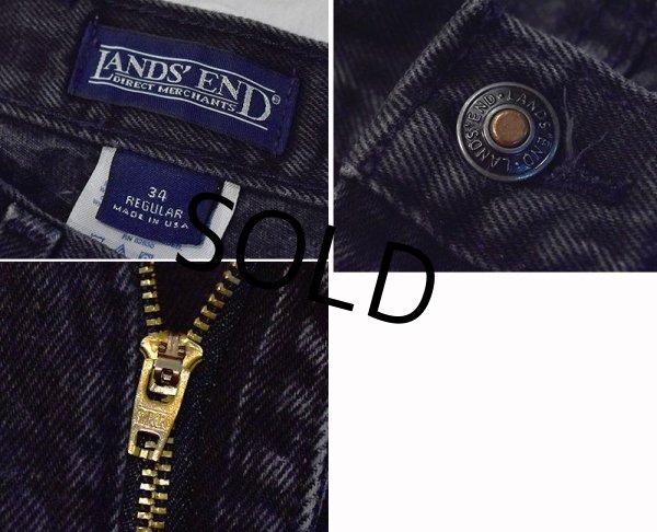 画像3: 【90's~】【USA製】【ビンテージ】LAND’S END【ランズエンド】黒【デニムパンツ】【ｗ34】  (3)