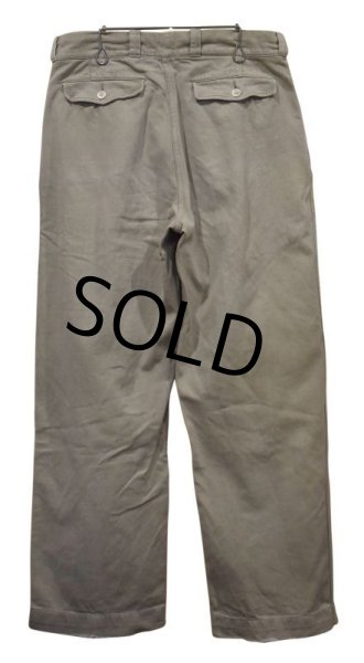 画像4: 〜60’s【ビンテージ】【フランス軍】【Ｍ-52】【フレンチアーミー】【1タック】【チノパンツ】【W31程度】  (4)