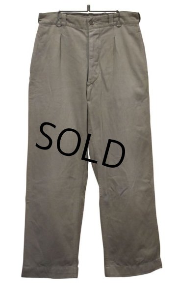 画像2: 〜60’s【ビンテージ】【フランス軍】【Ｍ-52】【フレンチアーミー】【1タック】【チノパンツ】【W31程度】  (2)