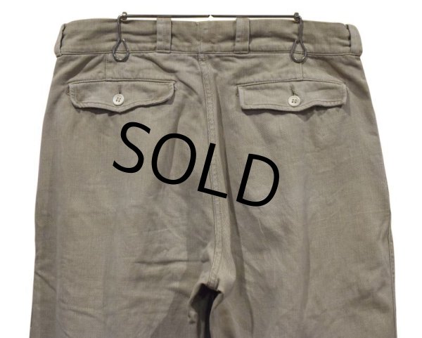 画像6: 〜60’s【ビンテージ】【フランス軍】【Ｍ-52】【フレンチアーミー】【1タック】【チノパンツ】【W31程度】  (6)