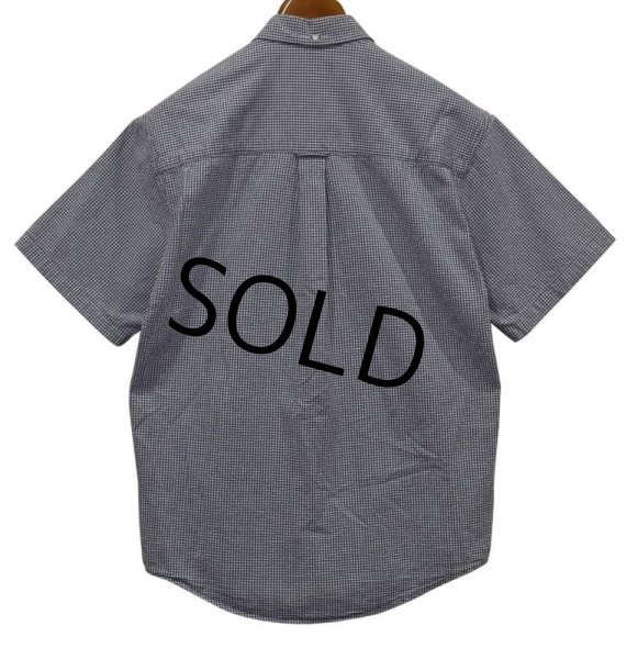 画像3: ビンテージ【エディーバウアー】【白×黒】ギンガムチェック【シアサッカー】【半袖ボタンダウンシャツ】【サイズS】  (3)