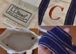 画像2: 【USA製】【ビンテージ】【L.L.bean】白ｘ紺【キャンバス】【ミニトートバッグ】イニシャル刺繍 C【ビーントート】  (2)