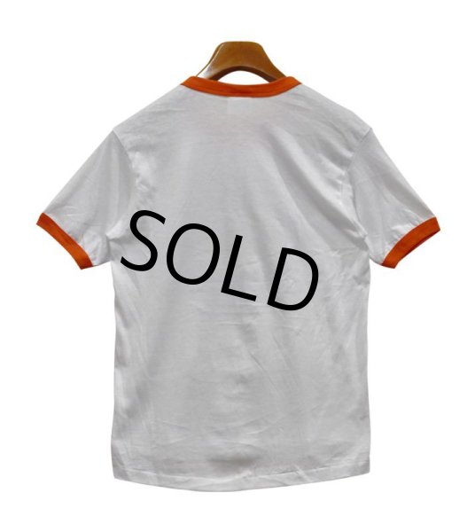 画像3: ほぼ未使用‼【80's】USA製【ビンテージ】【Hanes】ヘインズ【白x赤】機関車【リンガーTシャツ】【サイズM】  (3)