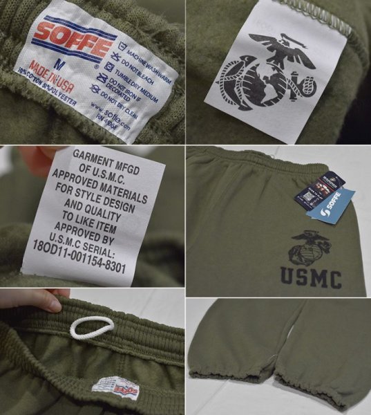 画像2: デッドストック【USA製】【SOFFE】 ソフィ【USMC】【スウェットパンツ】【サイズM】  (2)