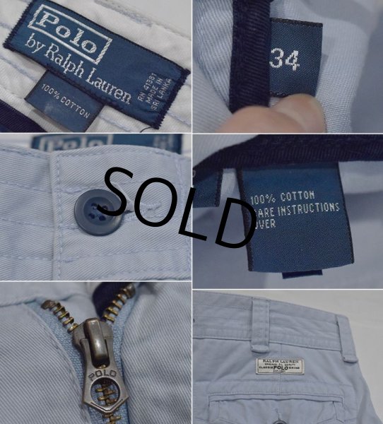 画像2: 【POLO RALPH LAUREN】【ラルフローレン】【水色】【ショートパンツ】カーゴショーツ【カーゴパンツ】 【W３４】  (2)