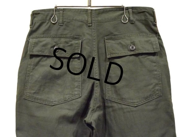 画像2: 【60's∼】【米軍実物】U.S.ARMY【ビンテージ】OG107【ベイカーパンツ】【ダブルステッチ】UFOボタン【ユーティリティパンツ】【Ｗ３４程度】  (2)
