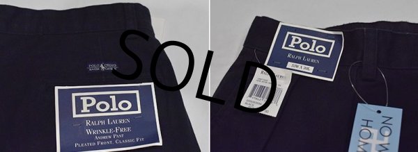 画像3: 未使用品‼【POLO RALPH LAUREN】【ラルフローレン】【黒】ANDREW PANT【2タック】【コットンパンツ】【33×30】  (3)