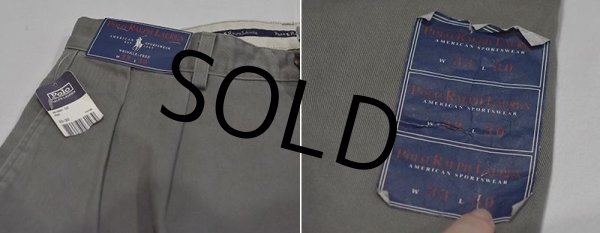 画像3: 未使用品‼【USA製】【POLO RALPH LAUREN】【ラルフローレン】【オリーブ】ANDREW PANT【２タック】【コットンパンツ】【33×30】  (3)