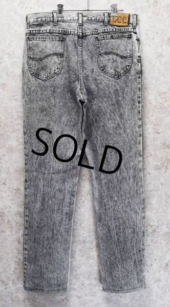 画像5: 【USA製】【ビンテージ】【Lee】【リー】【ブラック】【ケミカルウォッシュ】スリムカット【デニムパンツ】【36×34】  (5)