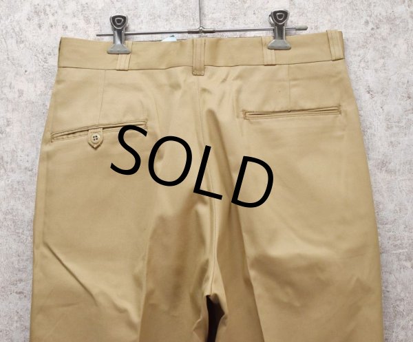 画像4: 【デッドストック】【70's】【ビンテージ】U.S.ARMY【米軍実物】ポリコットン【チノパンツ】【チノパン】【32×30】  (4)