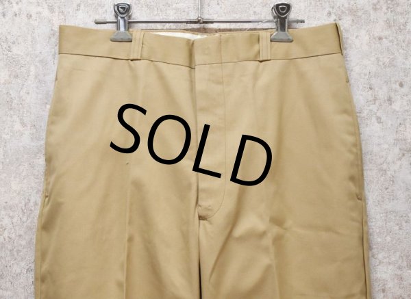 画像3: 【デッドストック】【70's】【ビンテージ】U.S.ARMY【米軍実物】ポリコットン【チノパンツ】【チノパン】【32×30】  (3)