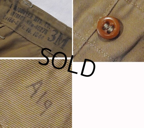 画像3: 【40's】【ビンテージ】米軍実物【USMC】【チノパンツ】【チノパン】【W32程度】  (3)