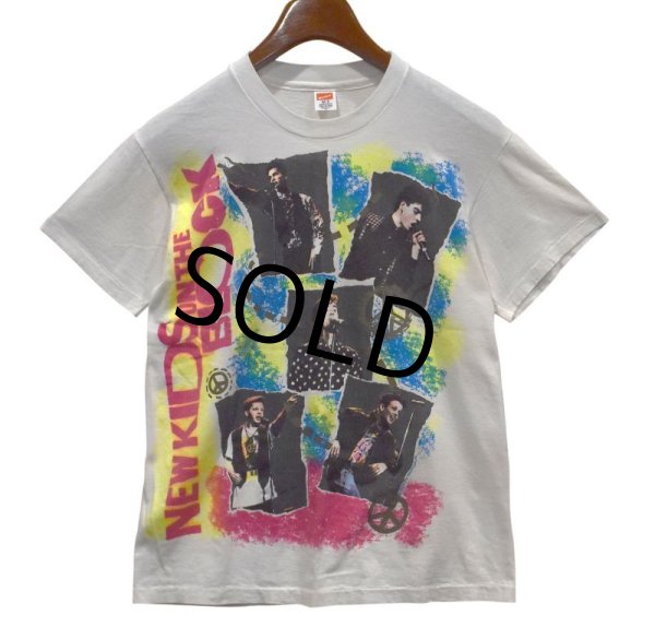 画像1: 80〜90's【USA製】ビンテージ【ニュー・キッズ・オン・ザ・ブロック】New Kids On The Block【バンドＴ】ロックＴシャツ ツアーT【サイズM】   (1)