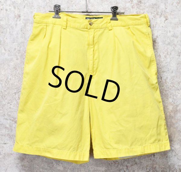 画像1: 【POLO RALPH LAUREN】ラルフローレン【イエロー】【2タック】【ショートパンツ】【短パン】【コットンショーツ】【W34】  (1)