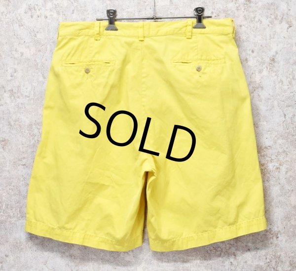 画像3: 【POLO RALPH LAUREN】ラルフローレン【イエロー】【2タック】【ショートパンツ】【短パン】【コットンショーツ】【W34】  (3)