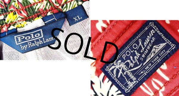 画像2: 【POLO RALPH LAUREN】【ラルフローレン】【ハワイアン柄】【赤】【ショートパンツ】【バギーズショーツ】 【XL】  (2)