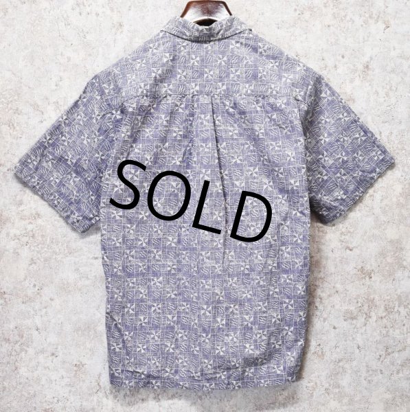 画像3: ハワイ製【Cooke Street】クックストリート【ブルーグレー】【コットンシャツ】アロハシャツ【半袖シャツ】【サイズＭ】  (3)