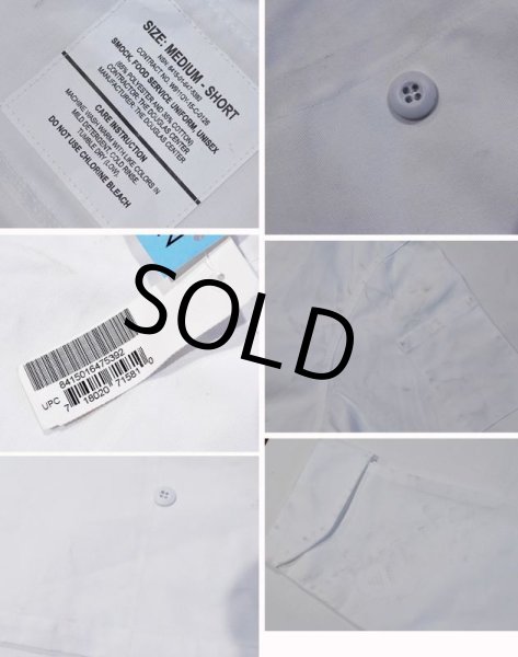 画像2: デッドストック【U.S.ARMY】【米軍実物】【ビンテージ】【フードサービスユニフォーム】コックシャツ【M-SHORT】  (2)