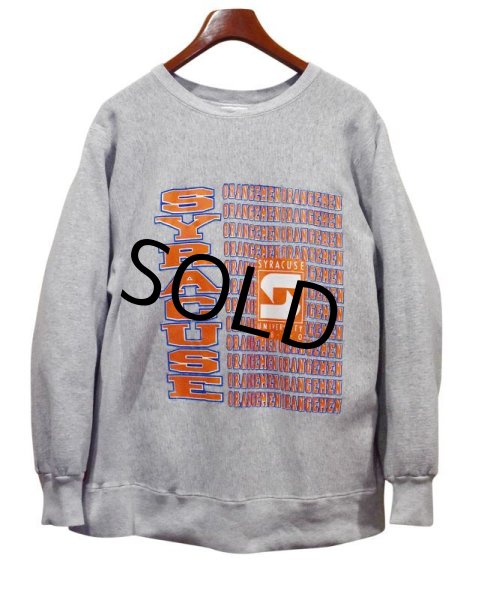 画像1: ~90's【ビンテージ】ヘインズ hanes USA製 SYRACUSE シラキュース大学【カレッジスウェット】サイズＸＬ  (1)