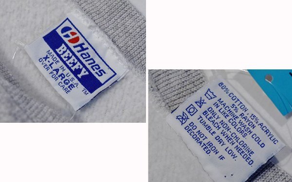 画像2: ~90's【ビンテージ】ヘインズ hanes USA製 SYRACUSE シラキュース大学【カレッジスウェット】サイズXL  (2)