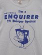 画像3: 【70's〜】【USA製】【ビンテージ】【Hanes】ヘインズ【I’m a National Enquirer TV Blooper Spotter!】【白】【Tシャツ】【サイズＭ】  (3)