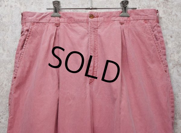 画像4: 90's【USA製】【ビンテージ】【COTTON SUPPLY】【ピンク】【2タック】【コットンパンツ】【スラックス】【W34】  (4)