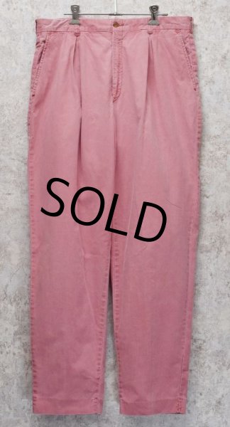 画像3: 90's【USA製】【ビンテージ】【COTTON SUPPLY】【ピンク】【2タック】【コットンパンツ】【スラックス】【W34】  (3)