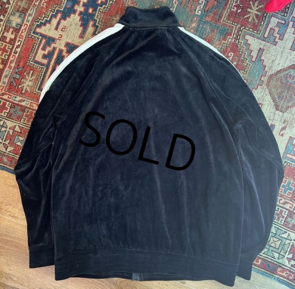 画像3: 【ビンテージ】フィラ【FILA】黒x白ライン【ベロア地】【トラックジャージ】トラックジャケット【サイズL】  (3)